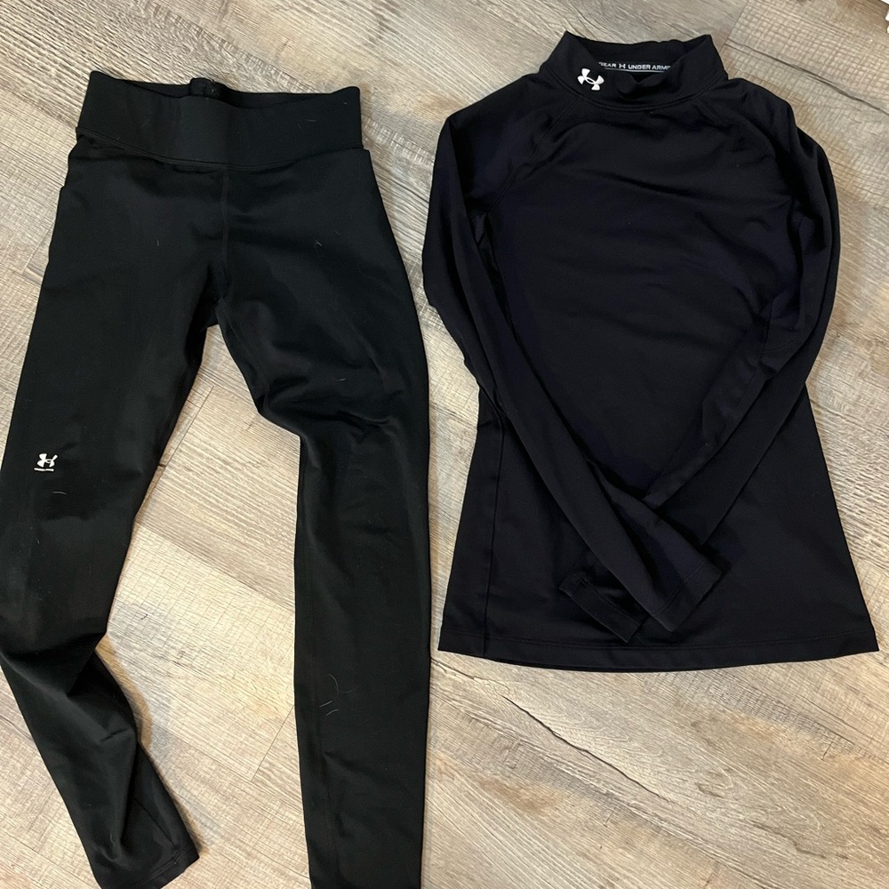 Under Armour Women's Black Pants & Top Set